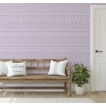 thumbnail image 3 of S4Sassy Dabu Stripe Floral Wallpaper - Asian Style Wall Covering, 25" x 120" Self-Adhesive Wallpaper, Decorative Wall Wrap, Easy DIY Decor For Bedroom, Living Room, Living Spaces - Purple, 3 of 9