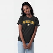 Women's Champion Black Pittsburgh Penguins Arch Mascot Logo T-Shirt
