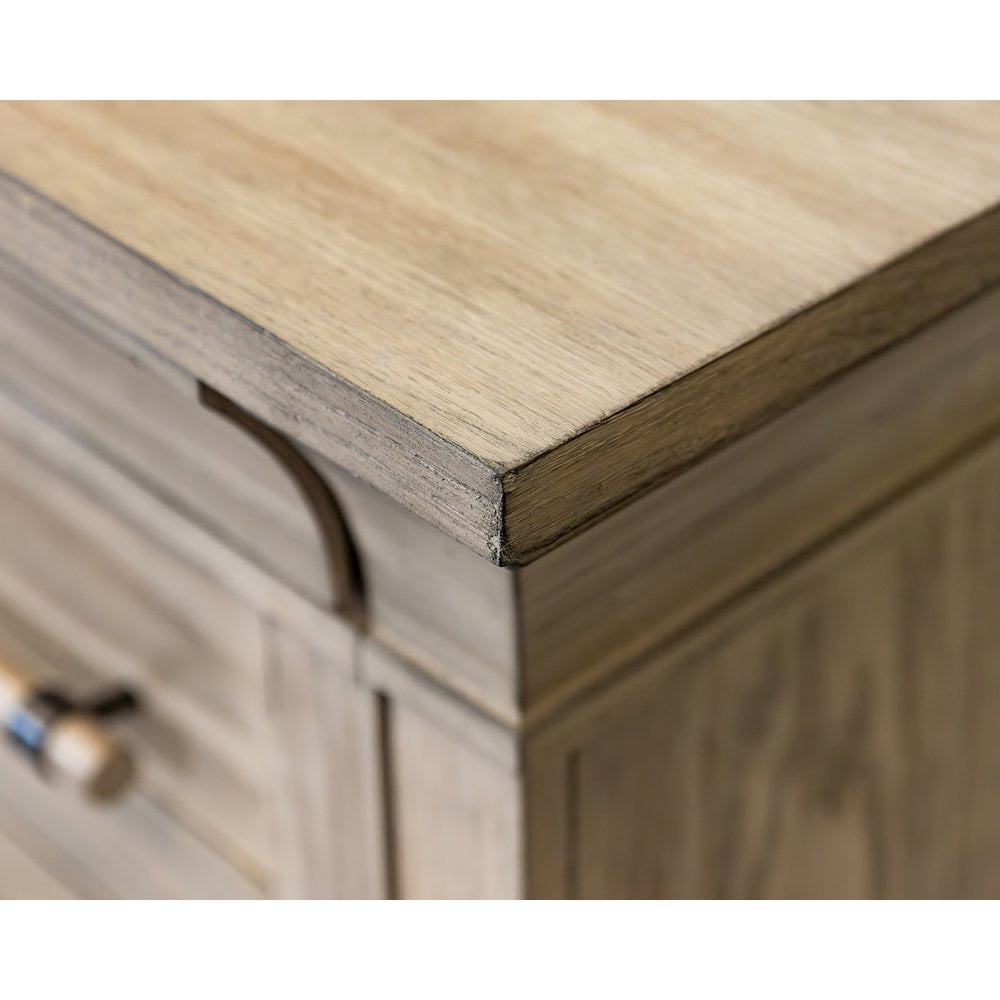 Traditional Wood Executive Desk Storage Office Credenza Fully Assembled Brown