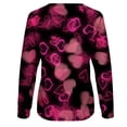 thumbnail image 4 of Jacenvly Sweatshirt for Women Clearance Crew Neck T Shirt Trendy Long Sleeve Shirt Comfortable Heart Printed Women'S Valentine'S Day Printed Blouse Casual Tunic Tops Multicolor, 4 of 5