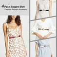 thumbnail image 3 of JASGOOD Skinny Elastic Belts for Women Dresses Retro Stretch Ladies Belt Set of 4, 3 of 10
