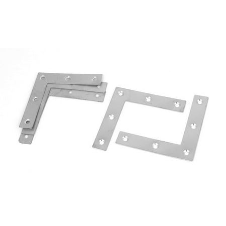 Outdoor L Shape Bracket - 80mmx80mm Flat L Shape Corner Brace Plate Right Angle Bracket Support 5pcs
