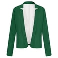 thumbnail image 4 of Ketyyh-chn99 Blazers for Womens Coats Dressy Blazers for Women Scoop Blazer Womens Fleece Jackets Women Casual Solid Single Button Lapel Long Sleeve Slim Suit Blazers Coat for Office Ladies Green,M, 4 of 5