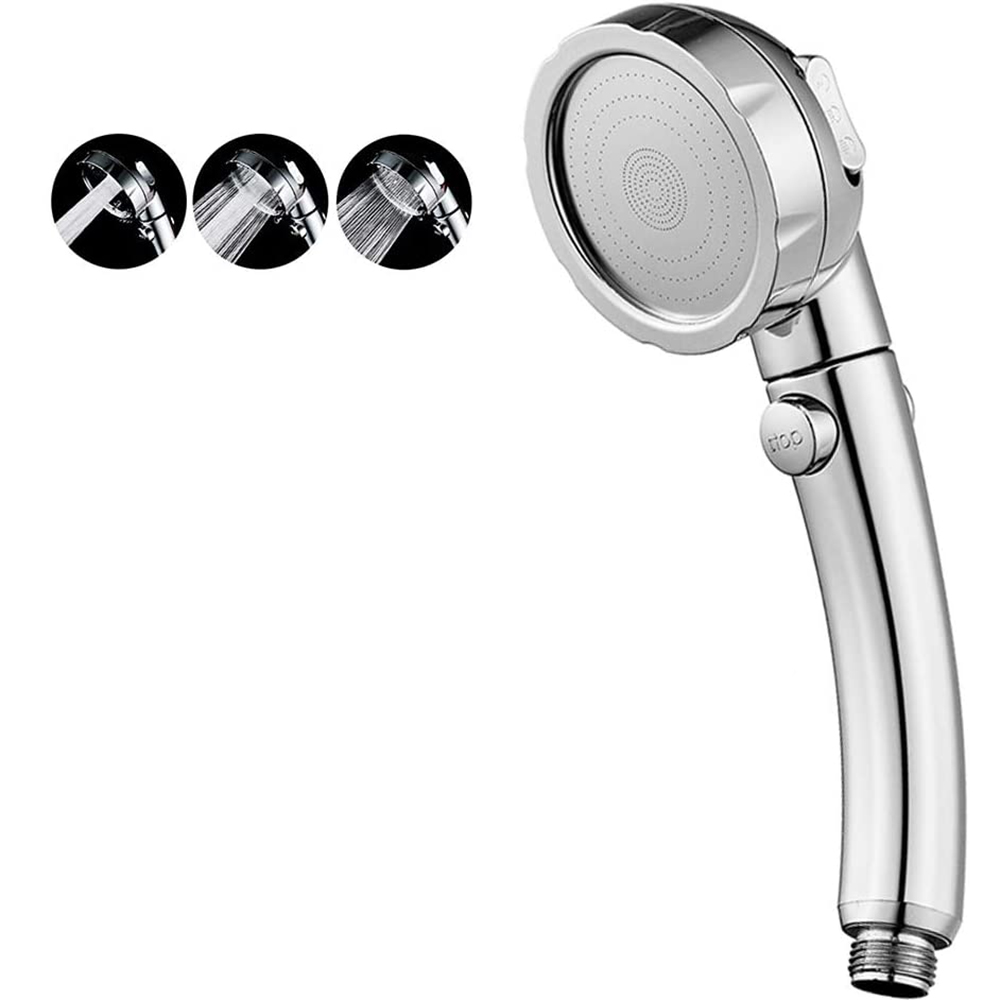 High Pressure Shower Head, 3Settings Handheld Showerhead with ON/Off