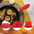 thumbnail image 3 of 2pcs Silicone Hot Handle Holders, Cast Iron Skillet Handle Covers Silicone Pan Handle Sleeve, Red, 3 of 6