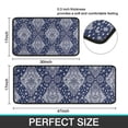 thumbnail image 7 of Blue and White Ethnic Floral Pattern Kitchen Rugs Sets Of 2,Anti Fatigue Kitchen Mat Rugs Non Slip Washable,Decorative Kitchen Floor Mats for Kitchen,Sink,Laundry,17"X30"+17"X47", 7 of 7