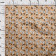 thumbnail image 3 of oneOone Polyester Spandex Light Peach Fabric Leaves & Clover Sewing Material Print Fabric By The Yard 56 Inch Wide, 3 of 6