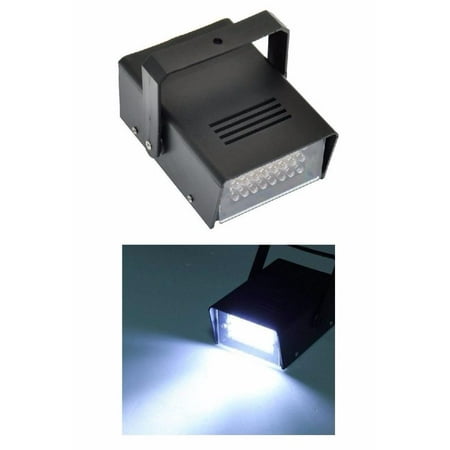 Lightahead Mini LED Strobe Light with 24 Super Bright LEDs Mini Dj Strobe Light Flash Light for Halloween, Club Dj Disco Bar Stage House Party Lighting (TRANSPARENT WHITE)