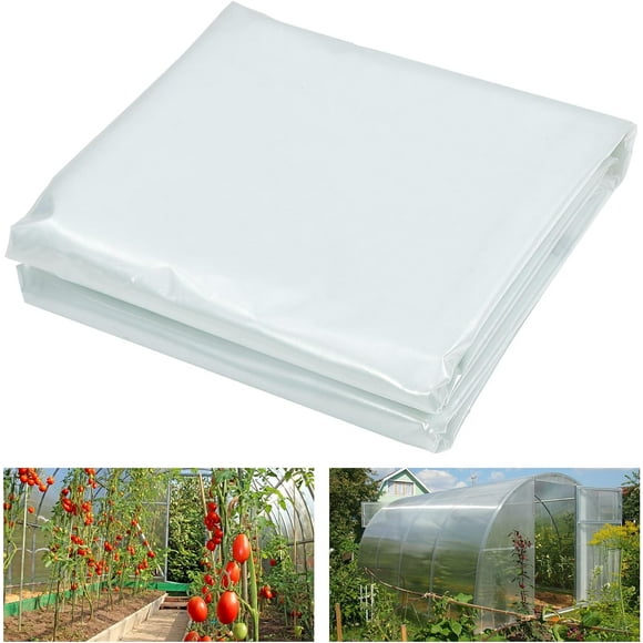 Bingirl 16FT x 25FT Greenhouse Plastic Sheeting Film, Greenhouse Polyethylene Film Cover, 6 Mil Heavy Duty Plastic Sheeting, UV Resistant for Farms, Gardens