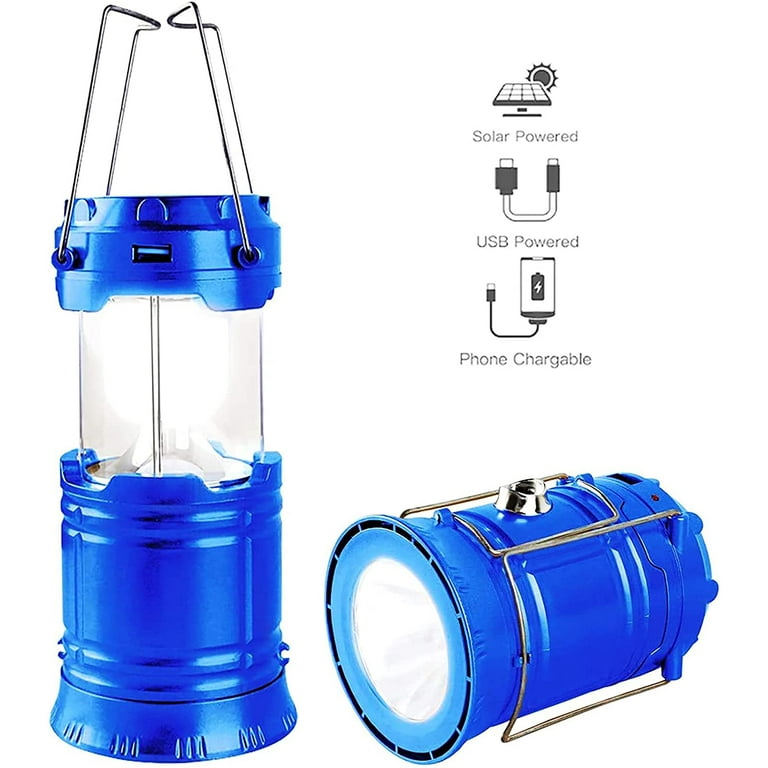 Solar Outdoor Light Camping Lantern Battery Powered LED Portable Flashlight  RGB Lapm Waterproof for Camp, Tents, 1500LM,7200mAh