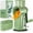 Green, variant on Rotary Cheese Grater with Handle - Vegetable Shredder with 5 Blades & Suction Base, Mandoline Slicer for Kitchen