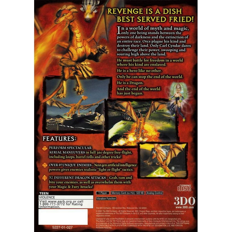 Dragon Rage - Original Americano de Playstation 2 (PS2)