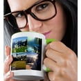 thumbnail image 2 of 3drose, Mountain and Lake Montage - Olympic National Park, 11oz Two-tone Green Mug, 2 of 6