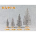 thumbnail image 2 of Worallymy Mini árbol de Navidad para el hogar oficina mesa mini árbol adorno con base redonda decoración de vacaciones plata Worallymy JD735810692, 2 of 7