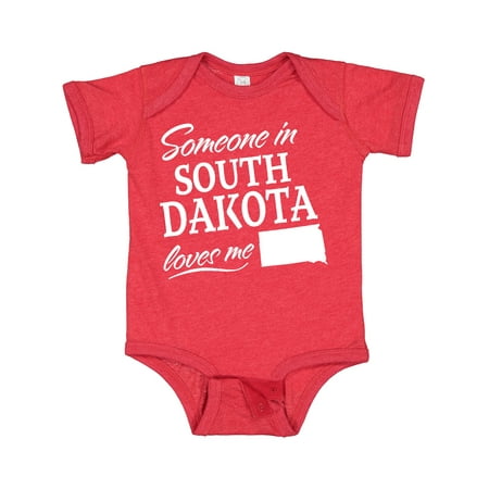 

Inktastic Someone in South Dakota Loves Me Gift Baby Boy or Baby Girl Bodysuit