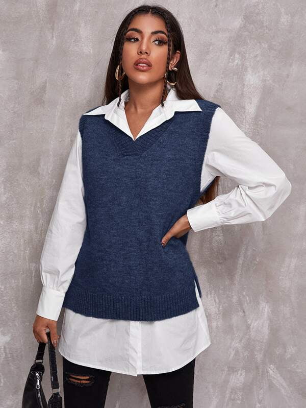 LIENRIDY Women knit Sleeveless High Low 
