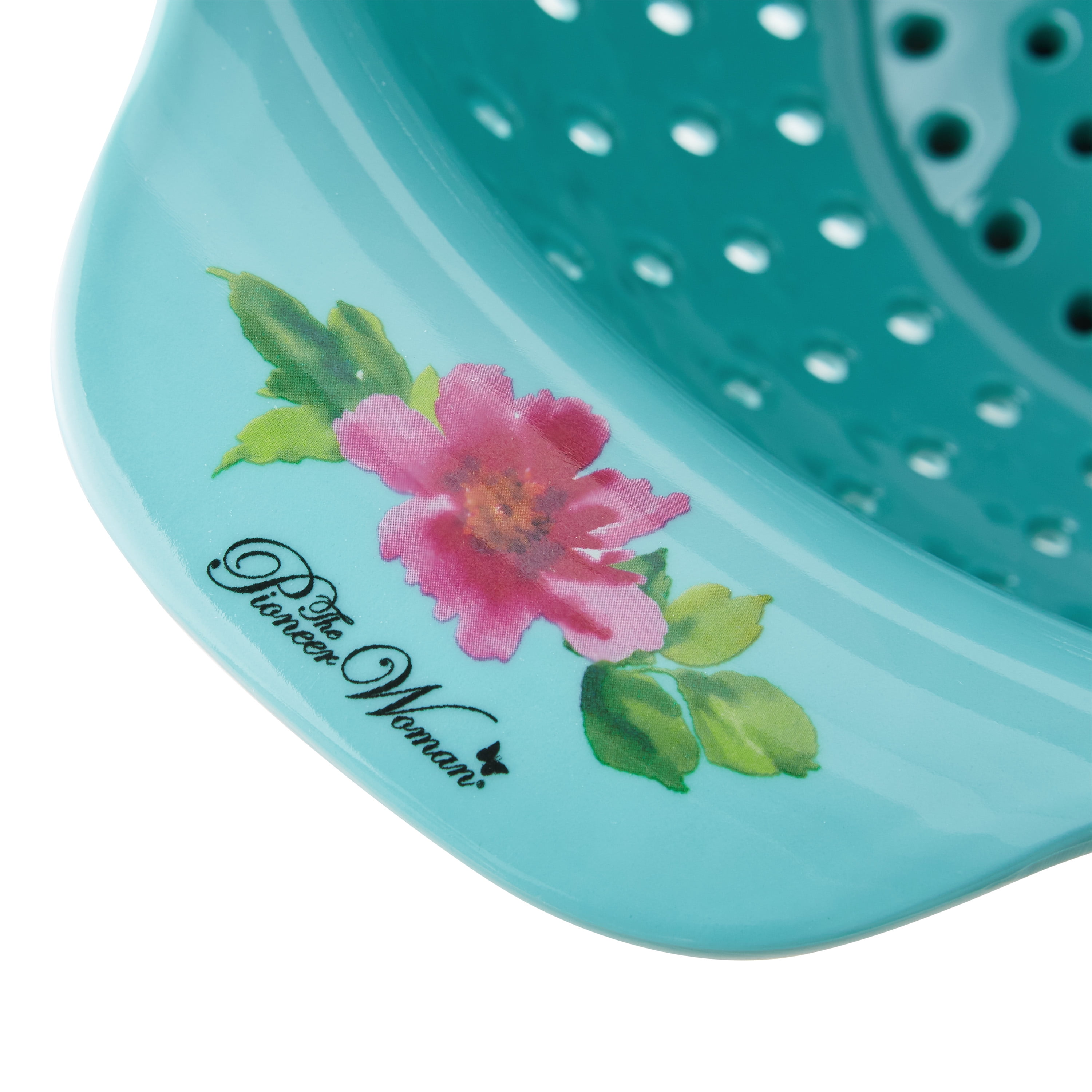 The Pioneer Woman 3-Piece Melamine Bowl and Colander Set, Cheerful Rose