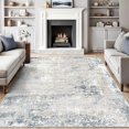 thumbnail image 4 of Alfombra lavable Art&Tuft, 152 x 213 cm, antideslizante, beige y azul, 4 of 7