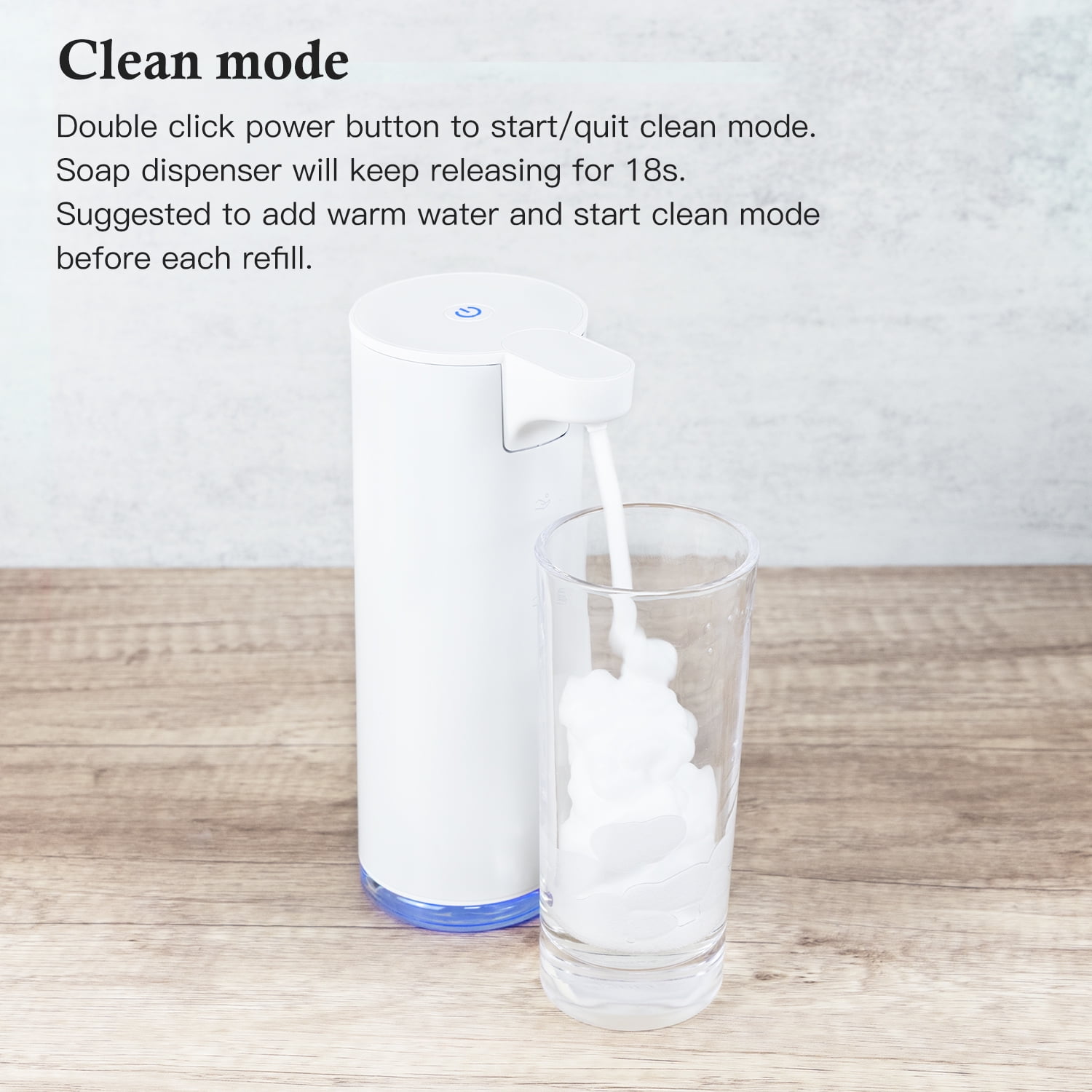 Automatic Foaming Soap Dispenser: Rechargeable Touchless Soap Dispenser Stainless Steel Foam Soap Dispenser for Bathroom Hand Soap Pump for Kitchen Xmas Gift, 9oz, White