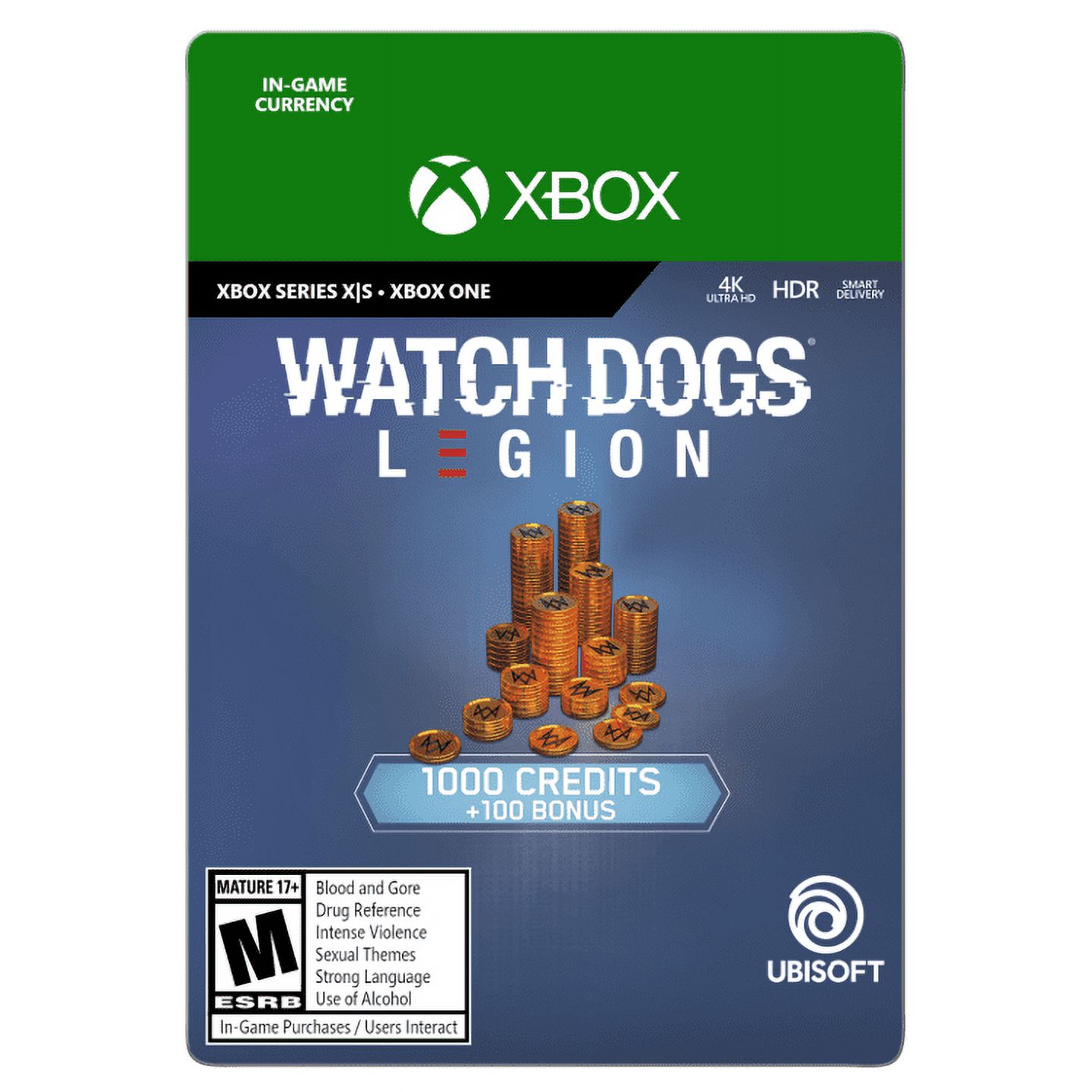 Watch Dogs®: Legion Credits Pack - 1,100 Credits, Ubisoft, Xbox [Digital Download]