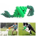 thumbnail image 3 of CSChome Dog Toy For Gum Massage Interactive Dog Toy Ball with Rope Honeycomb Shape Multi-functional Food Dispensing Outdoor Play Toy, 3 of 7