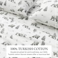 thumbnail image 6 of Great Bay Home Lodge Flannel Sheet Set - 100% Turkish Cotton - Double Brushed - California King, North Pole Polar Bears, 6 of 6
