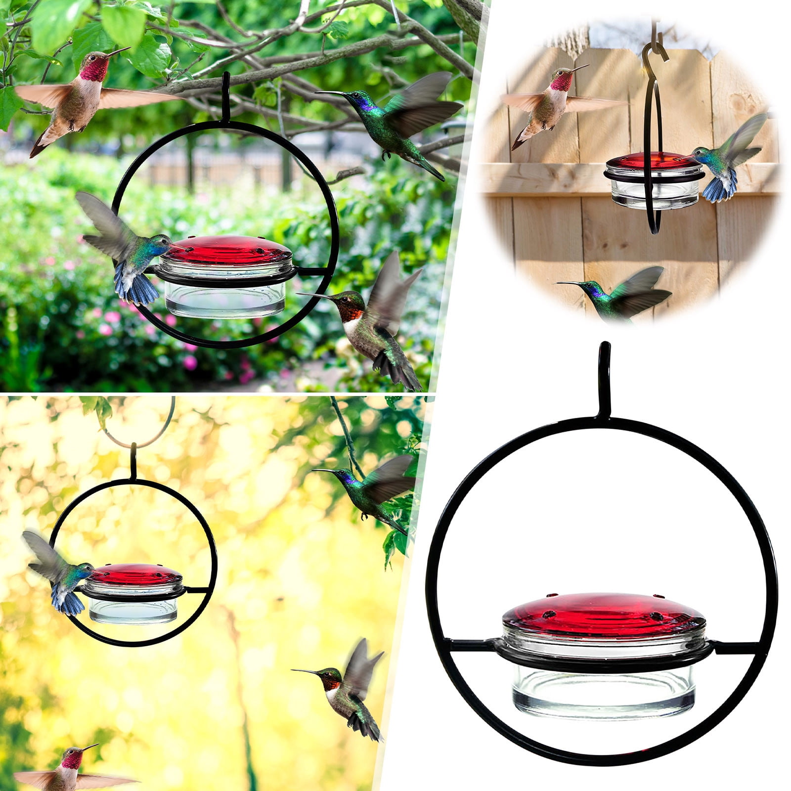 Shldybc Metal Hummingbird Water Feeder Hummingbirds Feeder Hanging ...