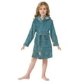 thumbnail image 6 of FORMRS Niños Bathrobe Unisex Hooded Robe Soft Plush Pajamas Sleepwear, Size 4-6T, Star Map, 6 of 7