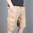 thumbnail image 2 of WRKEKC Cargo Shorts for Men, Summer Shorts for Men, Men Casual Comfy Solid Pocket Waist Drawstring Regular Short Pants XL, 2 of 8