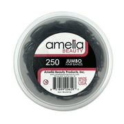 250, Black, Jumbo Size, Rubber Bands for Pony Tails and Braids