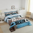 thumbnail image 3 of Erosebridal Adventure Theme Bedding Sets Full with Comforter,Black Blue Duvet Insert,Happy Camping Comforter Sets Full Size,Breathable Lodge Room Decor,Reversible,3-Piece, 3 of 8