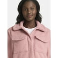 thumbnail image 4 of Time and Tru Women's Boucle Trucker Jacket, Midweight, Sizes XS-2X, 4 of 5