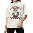 thumbnail image 2 of Vintage Cherry Drip Art Design Women's T-shirt, 2 of 3