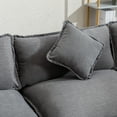 thumbnail image 5 of Williamspace 111.4" Convertible Sectional Sofa Couch, Modern L-Shaped Upholstered Sofa with Reversible Chaise and 5 Pillows, Luxury Comfy Deep Seat Couch with Ottoman for Living Room Apartment, Grey, 5 of 7