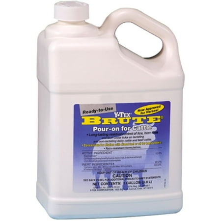 Brute Insecticide Pour-On Conc Cattle Wipe-On Horse Gallon Lice Ticks