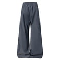 thumbnail image 5 of Mens Joggers Casual Loose Drawstring Elastic Waist Wide Leg Pants Outdoor Sport Cropped Pants with Pockets, 5 of 10