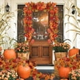 thumbnail image 2 of Musbetu Guirlande de Feuilles d'Érable Artificielles 175/200CM pour Maison Jardin Intérieur Extérieur Plantes Suspendues Feuilles Rouges Fausses Vigne Décoration de Festival Récolte d'Automne Halloween, 2 of 7