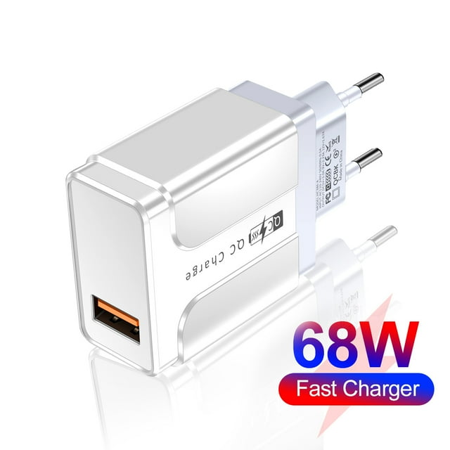 Cargadores De Teléfonos Móviles Carga de teléfono de 25 W AC100-240V Carga rápida USB para iPhone 14 Pro (Blanco UE)