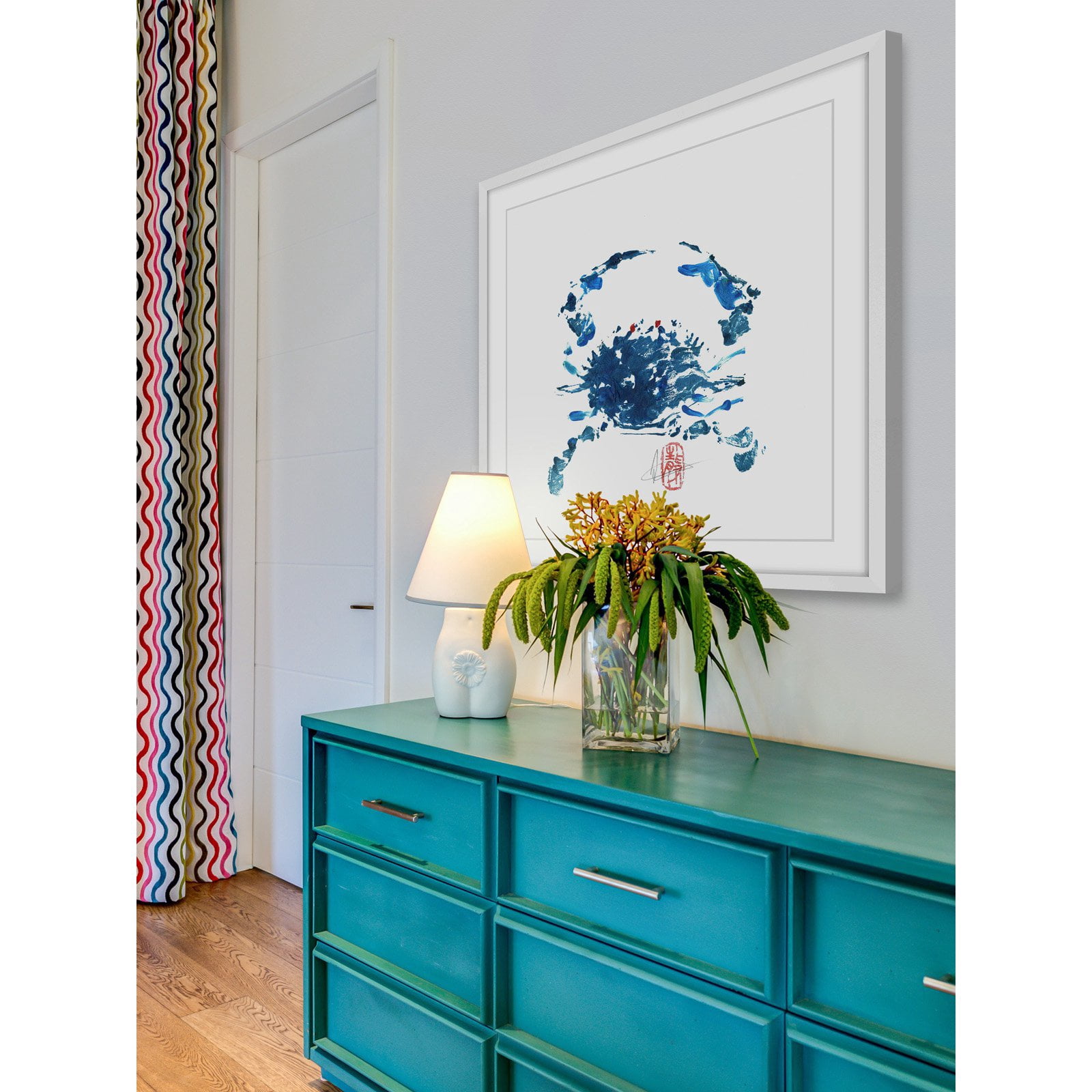 "Blue Crab" Framed Painting Print