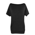 thumbnail image 6 of Womens Sexy Off The Shoulder Tops Short Batwing Sleeve T Shirt Oversized Casual Tee, 6 of 6
