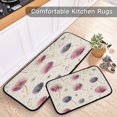 thumbnail image 5 of 2-Piece Kitchen Rugs Set Non-Slip Mats Carpet Floor for Kitchen, Bathroom (19.7"x27.6" & 19.7"x47.2") Pink and Purple Dandelions, 5 of 7