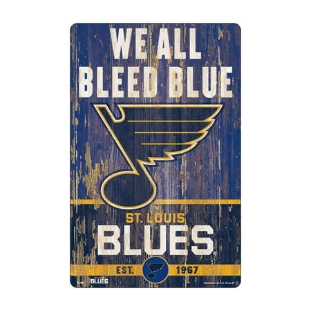 St. Louis Blues Sign 11x17 Wood Slogan Design'