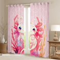 thumbnail image 2 of jejeloiu Cute Cartoon Axolotl Black Out Curtains,Colorful Ocean Coral Curtains Pack of 2 (42x63 Each) For Girls Kids, 2 of 6