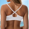 thumbnail image 6 of Caqnni Bikini Tops for Women Adjustable Lace-Up Back Swimwear Swimsuit Top with Push Up Design and Criss Cross Back (Z35-White,XXL), 6 of 9