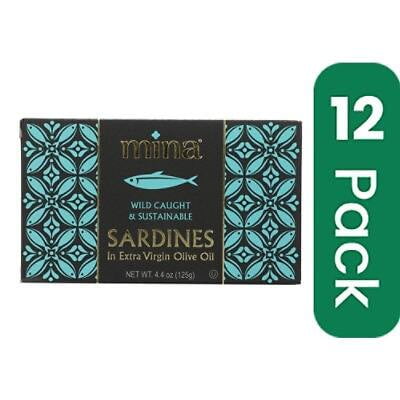 (Pack of 12) MINA Sardines Extra Virgin Olive Oil 4.4 Oz