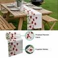 thumbnail image 5 of Spring Floral Table Runner - 48 Inch Long, Kitchen Dining Table Runner Dresser Scarves, Vintage Botanical Summer Red Farmhouse Decor for Coffee Tables Wedding Party Banquet, 5 of 8
