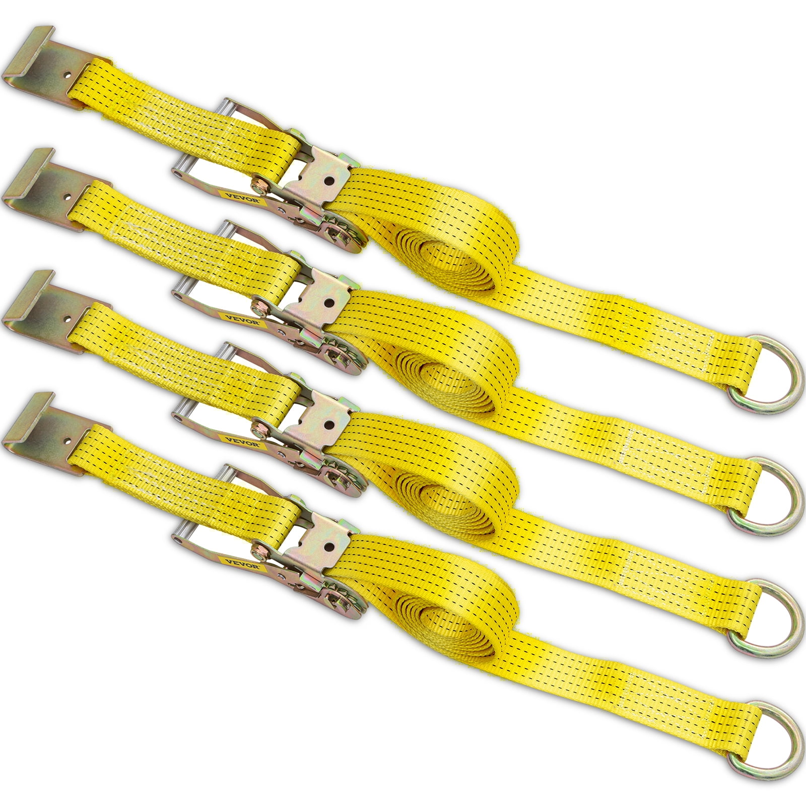 BENTISM Ratchet Tie Down Strap Ratchet Strap 9.8FT x 2in Yellow 4pcs