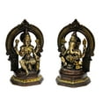 thumbnail image 7 of eSplanade Brass Laxmi Lakshmi Ganesh Ganesha Idol Murti Statue Sculpture - 9.75" Inches, 7 of 7