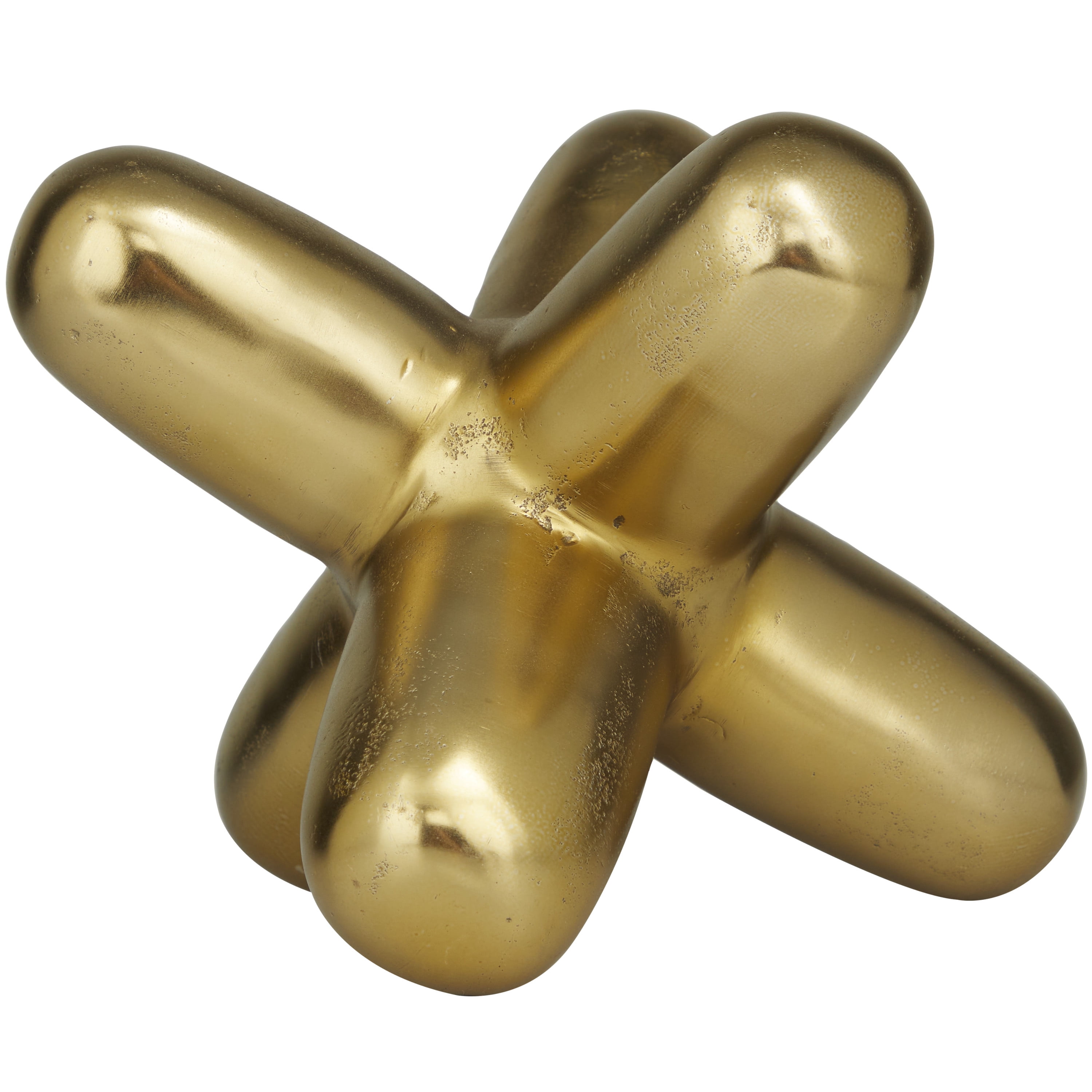 10" x 8" Gold Aluminum Jack Abstract Sculpture, by DecMode
