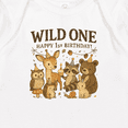 thumbnail image 3 of Inktastic Wild One Happy 1st Birthday Woodland Animals Baby Romper Coveralls, 3 of 4